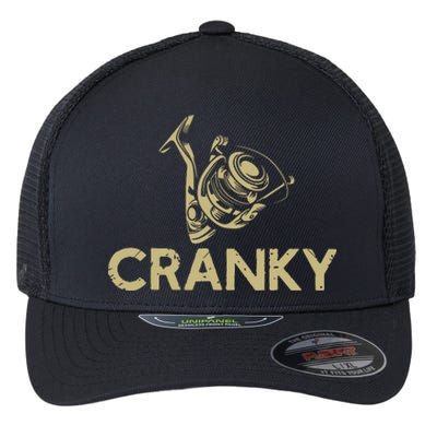 Funny Fishing Cranky Fishing Reel Gits Flexfit Unipanel Trucker Cap