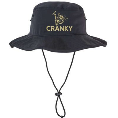 Funny Fishing Cranky Fishing Reel Gits Legacy Cool Fit Booney Bucket Hat