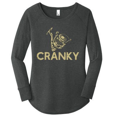 Funny Fishing Cranky Fishing Reel Gits Women's Perfect Tri Tunic Long Sleeve Shirt