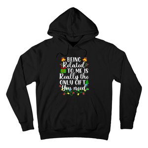 Funny Family Christmas Man Being Related To Me Hoodie