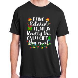 Funny Family Christmas Man Being Related To Me Adult ChromaSoft Performance T-Shirt