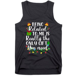 Funny Family Christmas Man Being Related To Me Tank Top