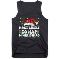 Funny Family Christmas Most Likely To Nap On Christmas Tank Top