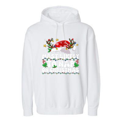 Funny Family Christmas Most Likely To Nap On Christmas Garment-Dyed Fleece Hoodie