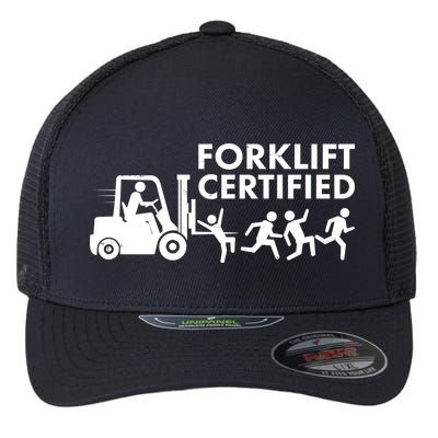 Funny Forklift Certified Flexfit Unipanel Trucker Cap