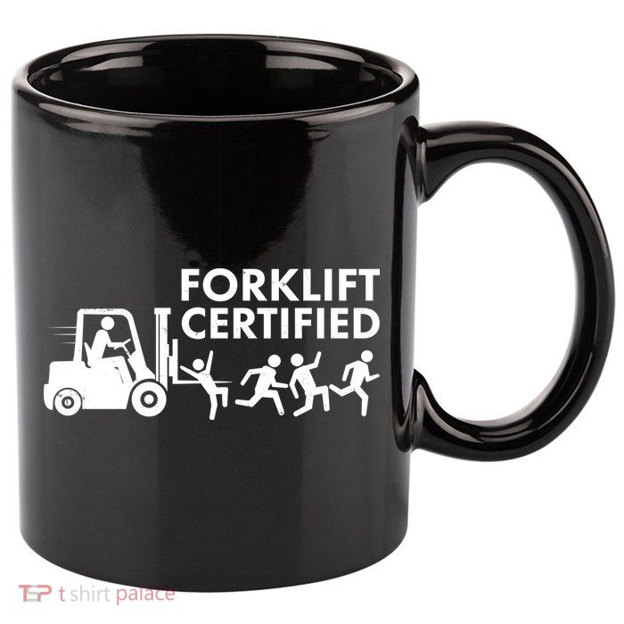 Funny Forklift Certified 11oz C Handle Ceramic Mug