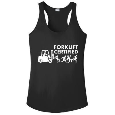 Funny Forklift Certified Ladies PosiCharge Competitor Racerback Tank