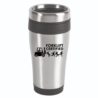 Funny Forklift Certified 16oz Travel Tumbler