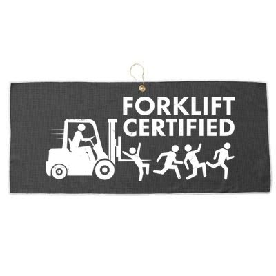 Funny Forklift Certified Large Microfiber Waffle Golf Towel