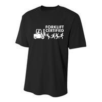 Funny Forklift Certified Youth Performance Sprint T-Shirt