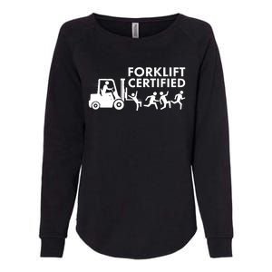 Funny Forklift Certified Womens California Wash Sweatshirt