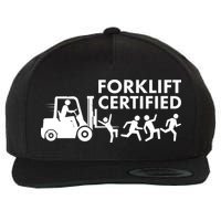 Funny Forklift Certified Wool Snapback Cap