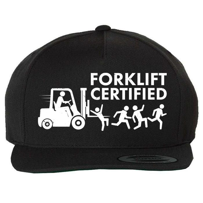 Funny Forklift Certified Wool Snapback Cap