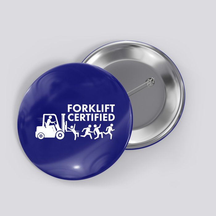 Funny Forklift Certified Button