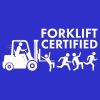 Funny Forklift Certified Button