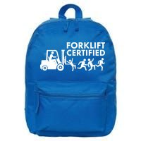 Funny Forklift Certified 16 in Basic Backpack