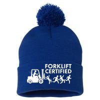 Funny Forklift Certified Pom Pom 12in Knit Beanie
