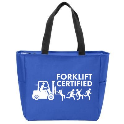 Funny Forklift Certified Zip Tote Bag