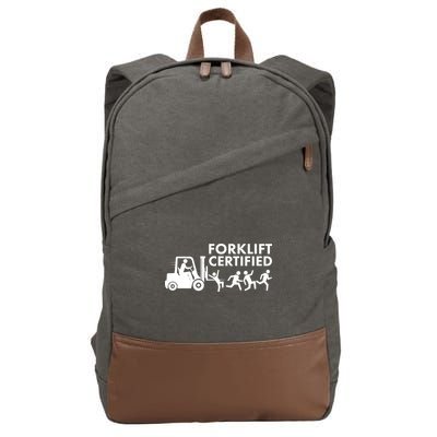 Funny Forklift Certified Cotton Canvas Backpack