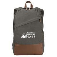Funny Forklift Certified Cotton Canvas Backpack