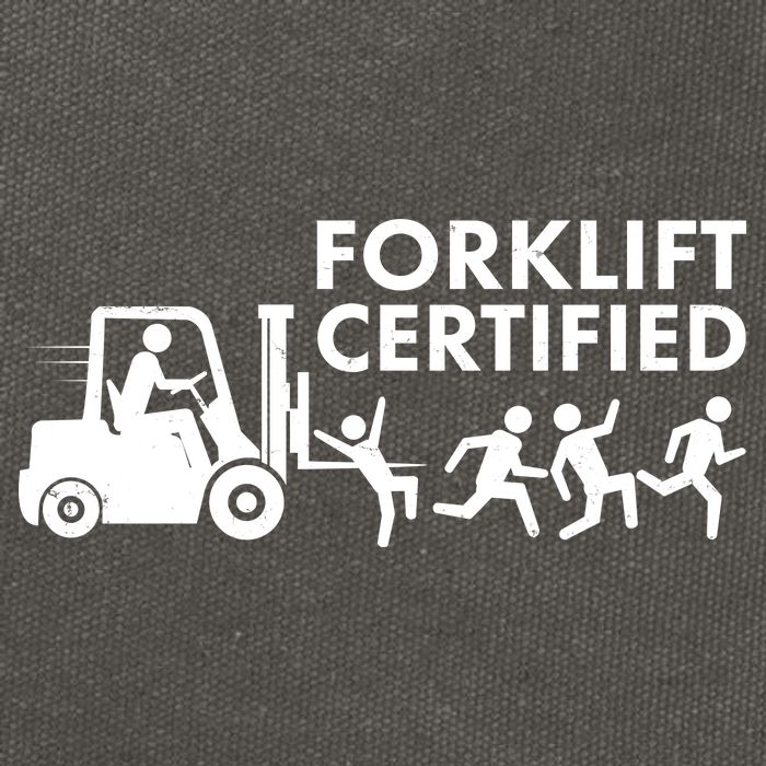 Funny Forklift Certified Cotton Canvas Backpack