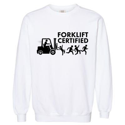Funny Forklift Certified Garment-Dyed Sweatshirt