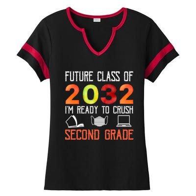 Funny Future Class Of 2032 Im Ready To Crush Second Grade Cool Gift Ladies Halftime Notch Neck Tee