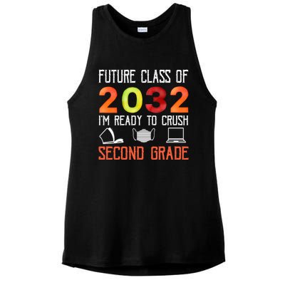 Funny Future Class Of 2032 Im Ready To Crush Second Grade Cool Gift Ladies PosiCharge Tri-Blend Wicking Tank