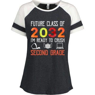 Funny Future Class Of 2032 Im Ready To Crush Second Grade Cool Gift Enza Ladies Jersey Colorblock Tee