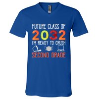 Funny Future Class Of 2032 Im Ready To Crush Second Grade Cool Gift V-Neck T-Shirt