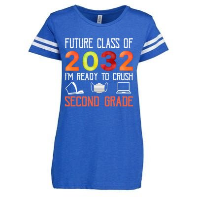 Funny Future Class Of 2032 Im Ready To Crush Second Grade Cool Gift Enza Ladies Jersey Football T-Shirt