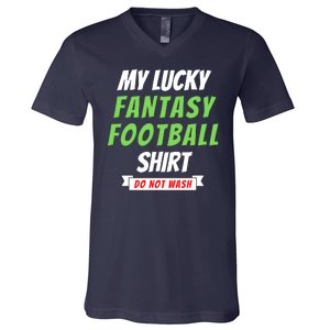 Fantasy Football Champ, My Lucky Fantasy Football, Football Guru V-Neck T-Shirt