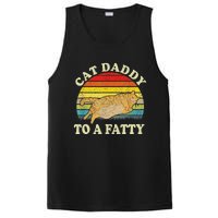 Funny Fat Chonk Dad Cat Daddy To A Fatty Retro Cat Dad PosiCharge Competitor Tank