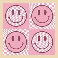 Funny Face Checkered Pattern Smile Face Meme Trendy Drawstring Bag