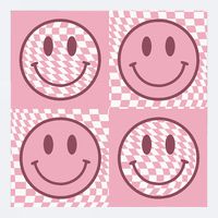 Funny Face Checkered Pattern Smile Face Meme Trendy Sueded Cloud Jersey T-Shirt