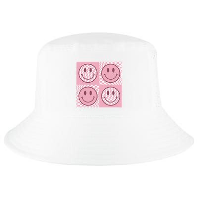 Funny Face Checkered Pattern Smile Face Meme Trendy Cool Comfort Performance Bucket Hat