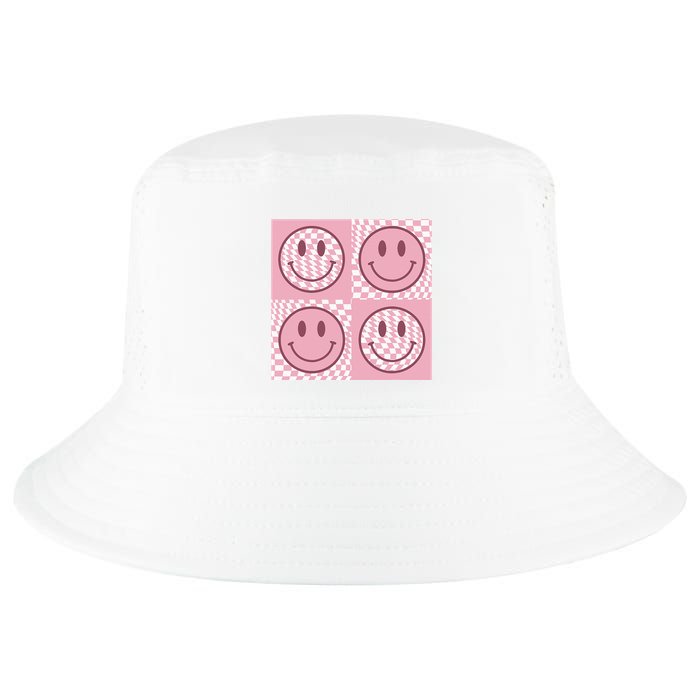 Funny Face Checkered Pattern Smile Face Meme Trendy Cool Comfort Performance Bucket Hat
