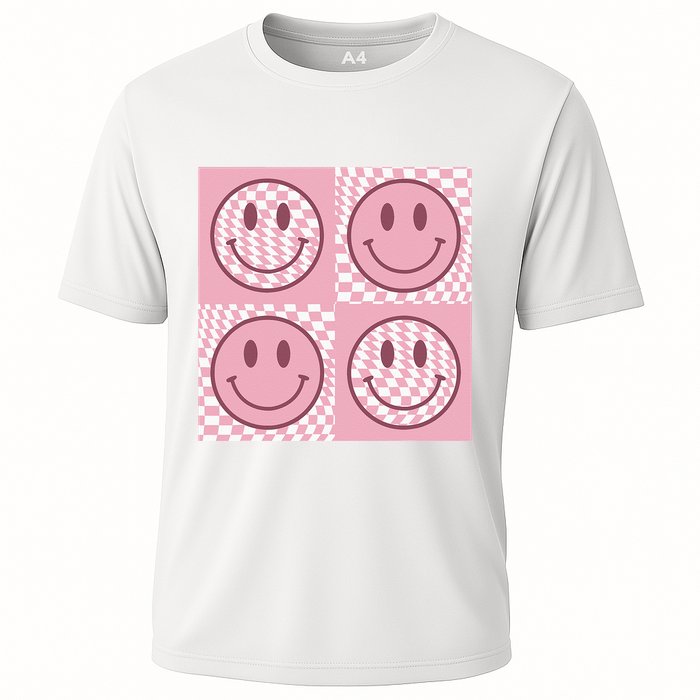 Funny Face Checkered Pattern Smile Face Meme Trendy Performance Shirt