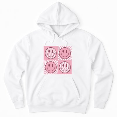 Funny Face Checkered Pattern Smile Face Meme Trendy Hoodie