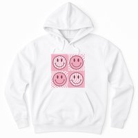 Funny Face Checkered Pattern Smile Face Meme Trendy Hoodie