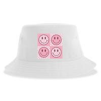 Funny Face Checkered Pattern Smile Face Meme Trendy Sustainable Bucket Hat