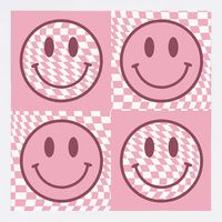 Funny Face Checkered Pattern Smile Face Meme Trendy Sustainable Bucket Hat