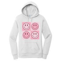 Funny Face Checkered Pattern Smile Face Meme Trendy Women's Pullover Hoodie