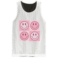 Funny Face Checkered Pattern Smile Face Meme Trendy Mesh Reversible Basketball Jersey Tank