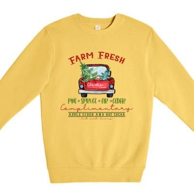 Farm Fresh Christmas Trees Premium Crewneck Sweatshirt