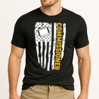 Fantasy Football Commissioner Distressed USA American Flag Cooling Performance Crew T-Shirt
