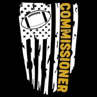 Fantasy Football Commissioner Distressed USA American Flag Cooling Performance Crew T-Shirt