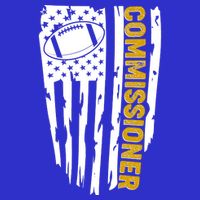 Fantasy Football Commissioner Distressed USA American Flag Sweatshirt
