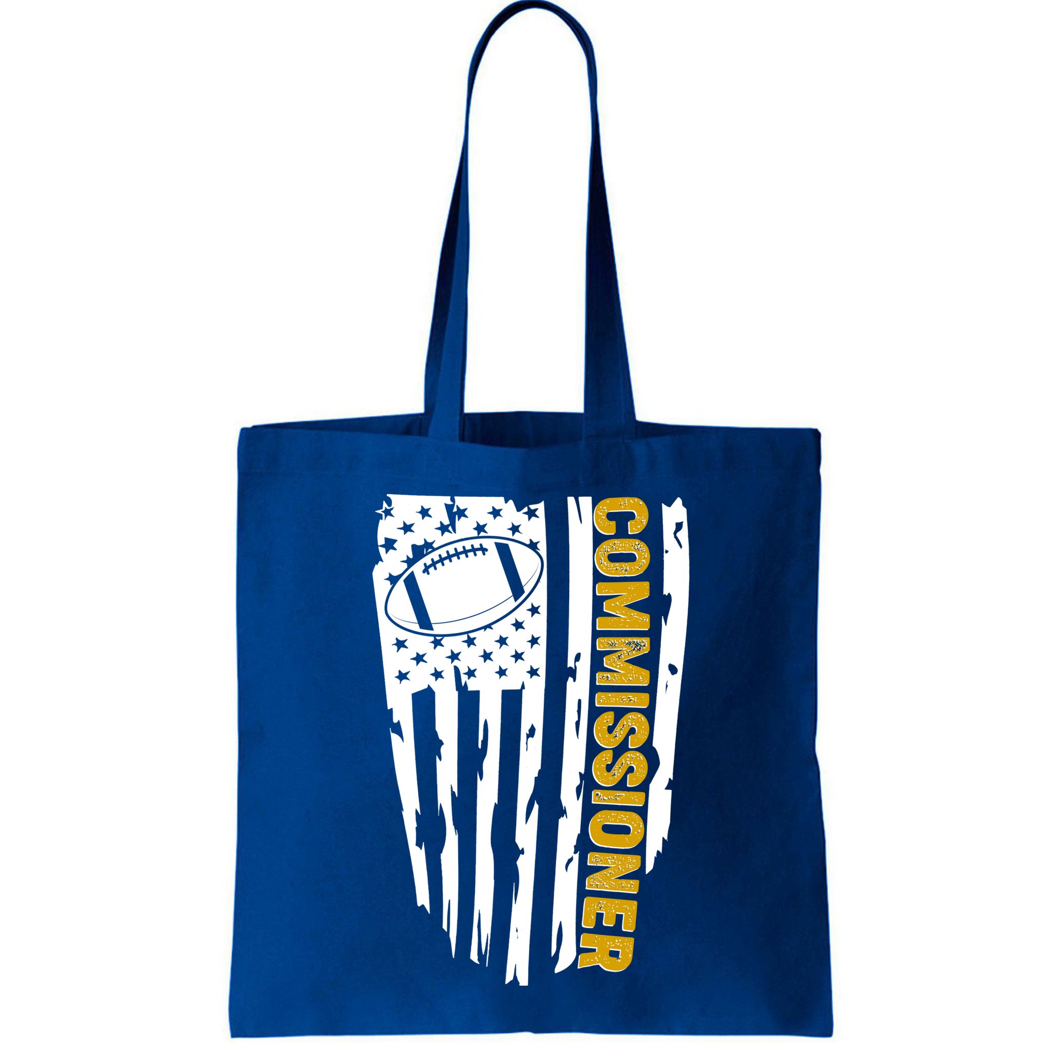 Fantasy Football Commissioner Distressed USA American Flag Bag