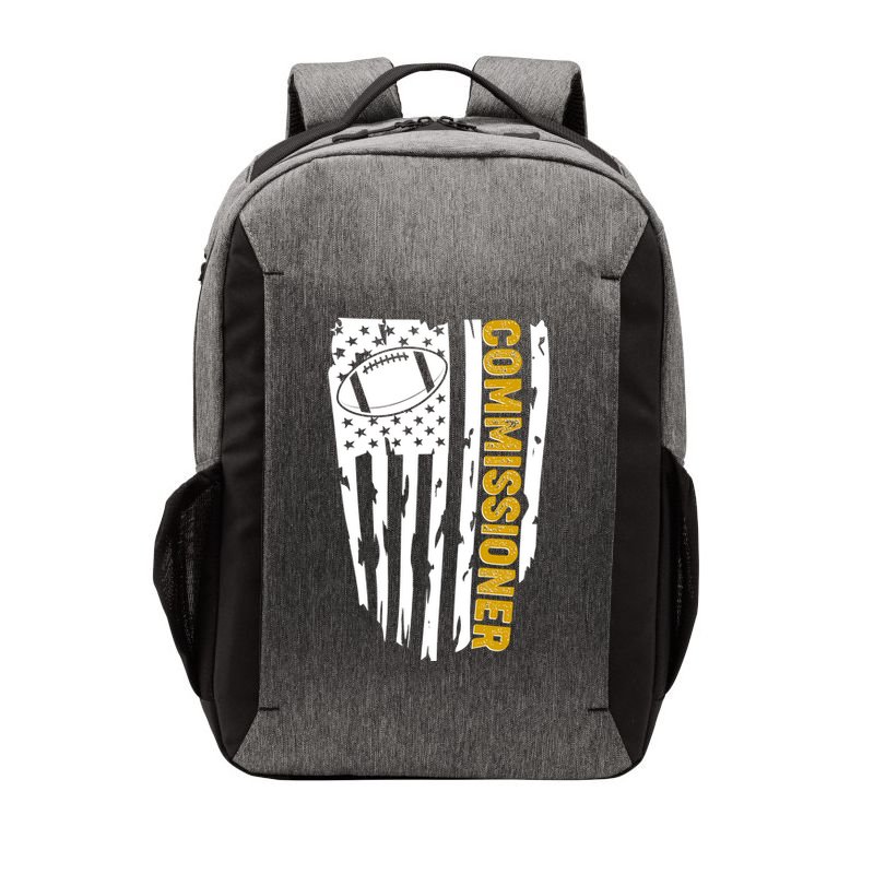 Fantasy Football Commissioner Distressed USA American Flag Vector Backpack